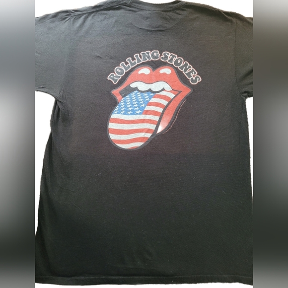 Zzzz Face And Rolling Stones Black Graphic T-Shirt Adult Med - Picture 1 of 2